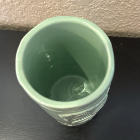 Bacardi Rum Tiki Totem Tumbler Cup Mug Mint Green Ceramic 16 Oz - Picture 5 of 7